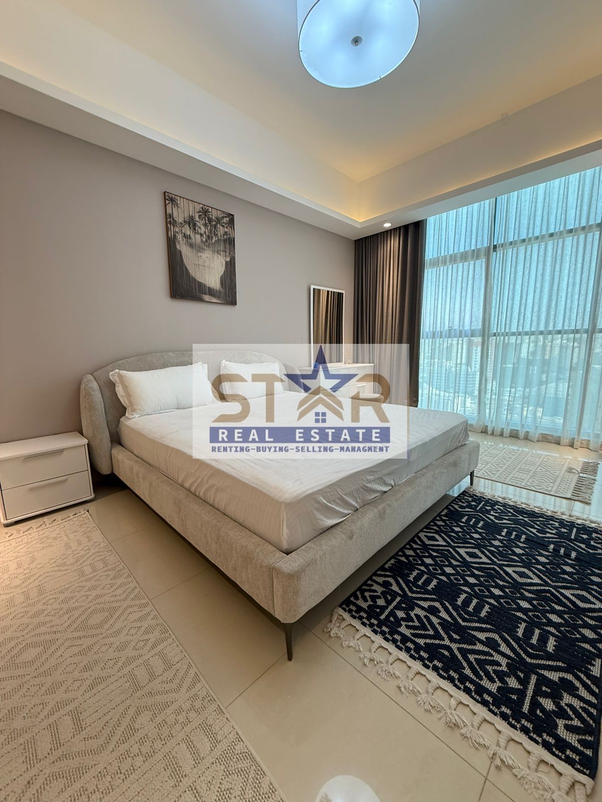 One-bedroom apartment with a living room for monthly rent in Ajman