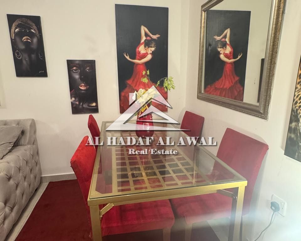 Monthly rental one bedroom and living room second tenant in Al Khan area opposite Shabab Al Khan Cafeteria located in a new building with high quality