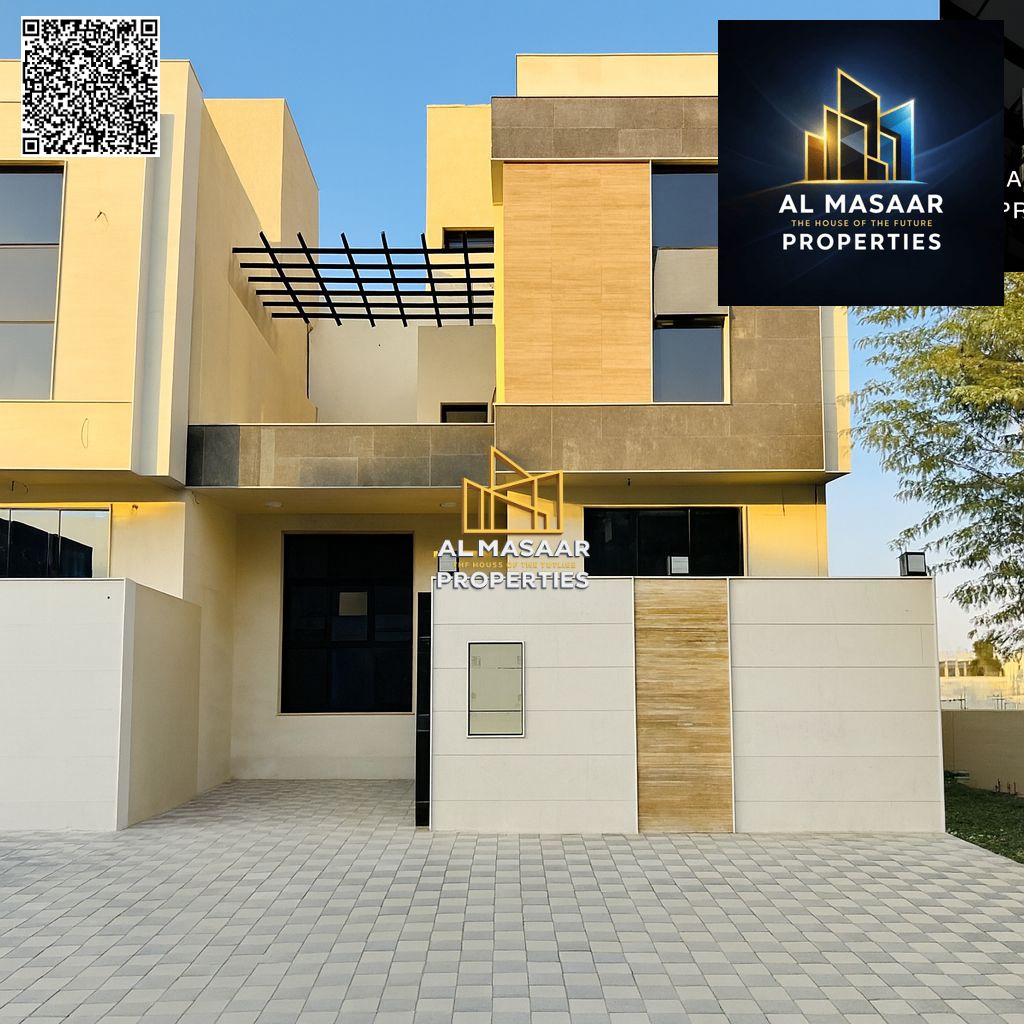 Modern townhouse in Al Yasmin, price includes registration fees and air conditioning, negotiable.