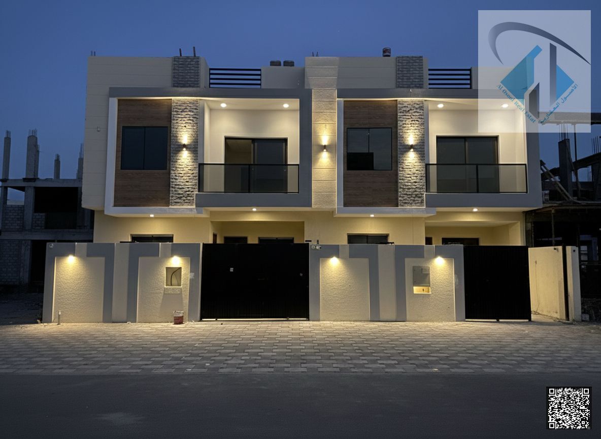 For sale, a new villa with a large yard, the first resident, close to the Mohammed bin Zayed exit, with the possibility of bank financing for a period