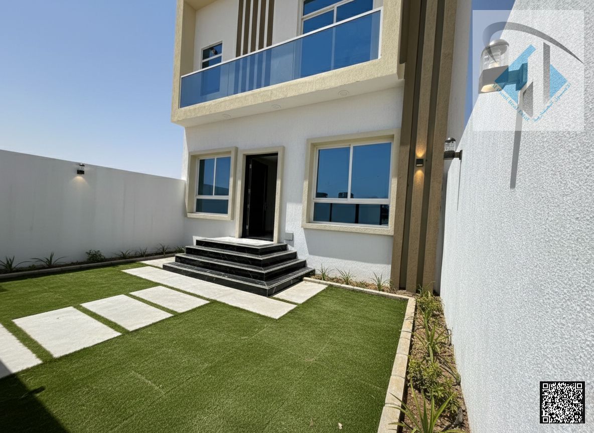 For sale, a new villa with a large yard, the first resident, close to the Mohammed bin Zayed exit, with the possibility of bank financing for a period