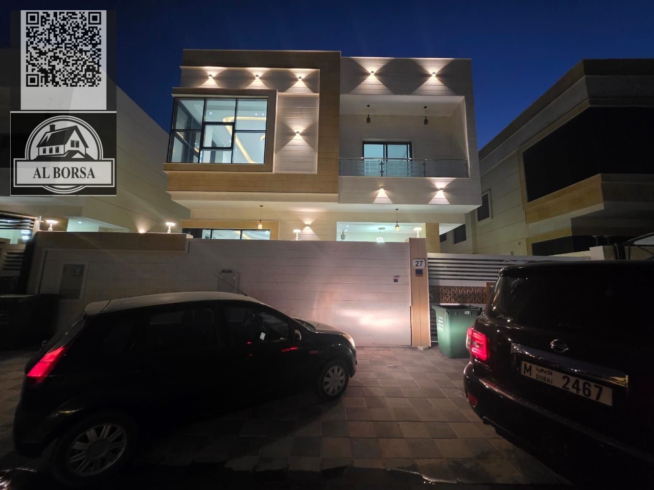 Villa for rent in Al Yasmin, 5 master bedrooms, majlis, living room, maid's room, area 3300 ft², 120,000 in installments