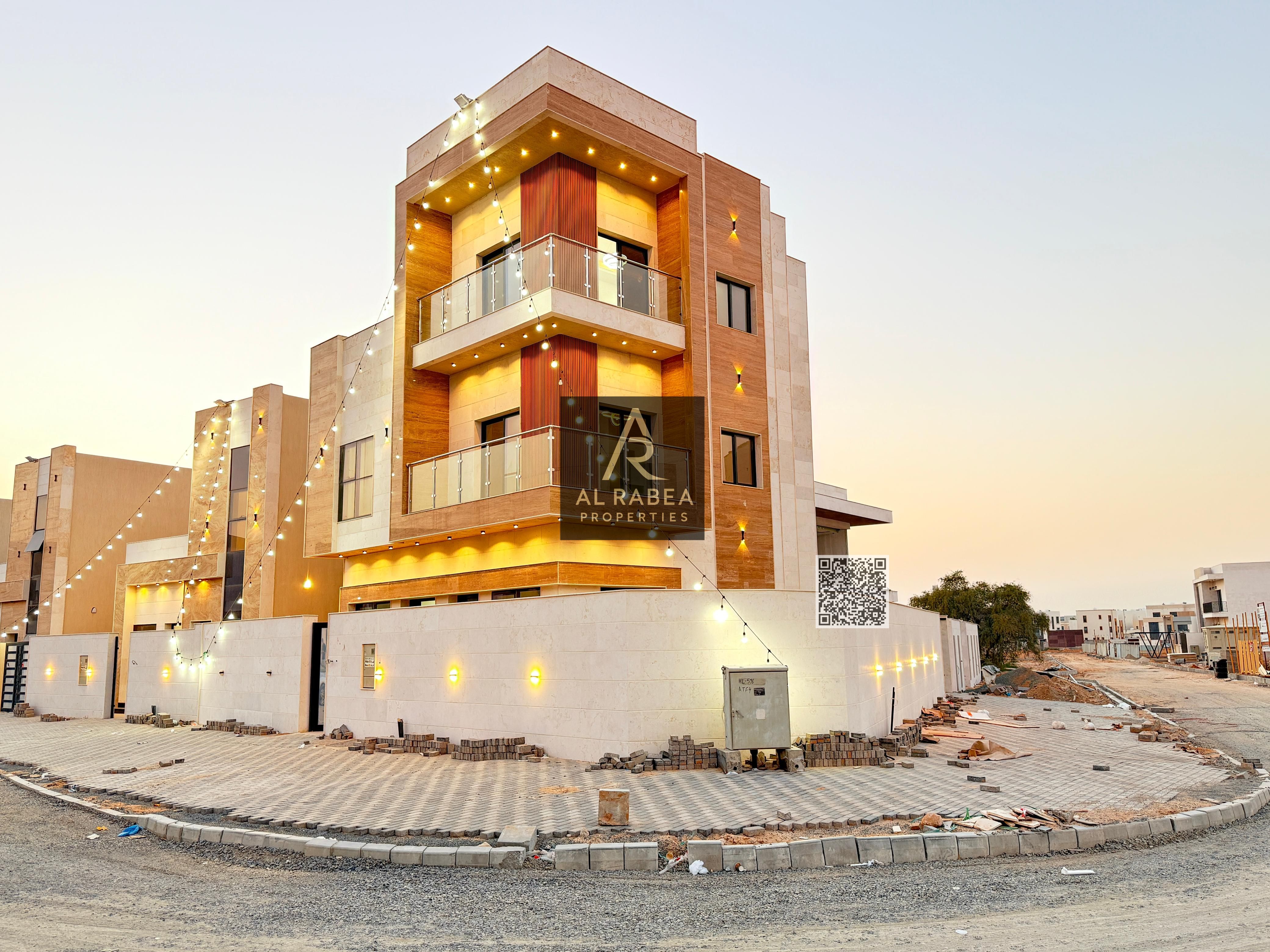 Luxury corner villa for sale in Project (64) – Al-Haliyo 1, with a built-up area of 4,200 feet, 5 master bedrooms, and a spacious yard.