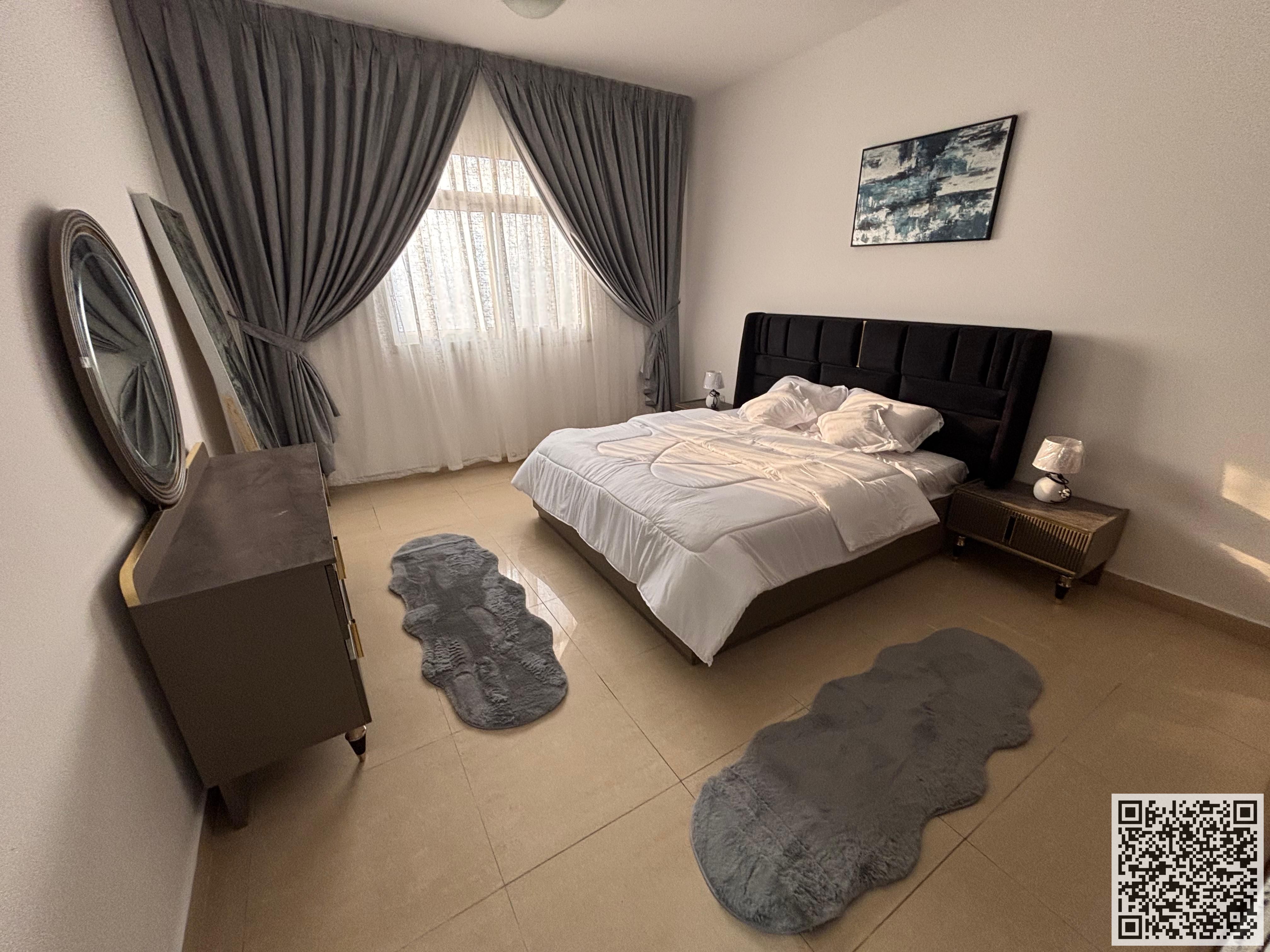 Luxurious apartment, one bedroom and a hall open view, fully furnished New with elegant furnishings and a fully equipped kitchen