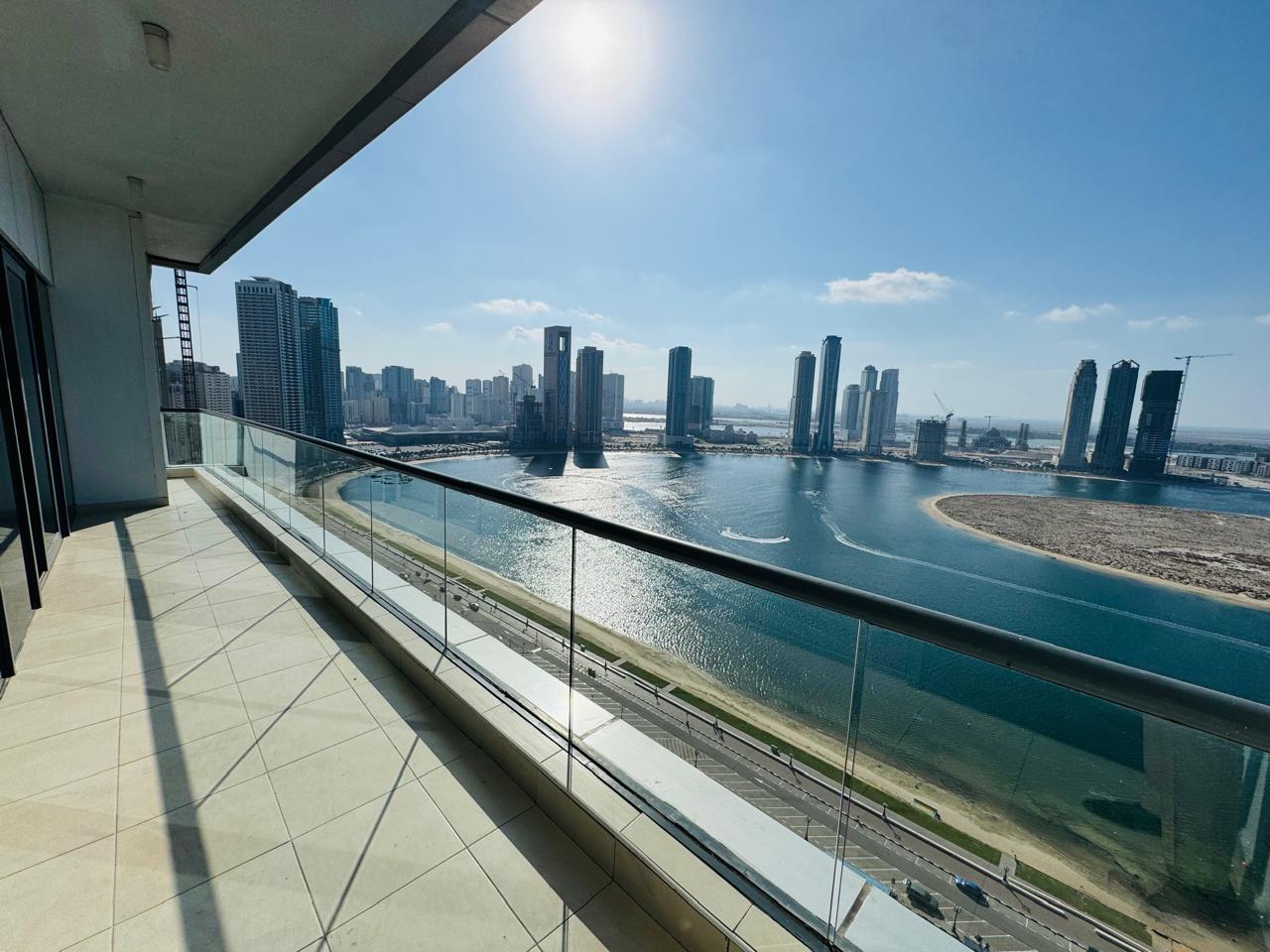 Free air conditioning | Parking, gym & swimming pool | Direct access to Dubai exit | Master bedrooms | Built-in wardrobes | Front-row sea view, Al Kha