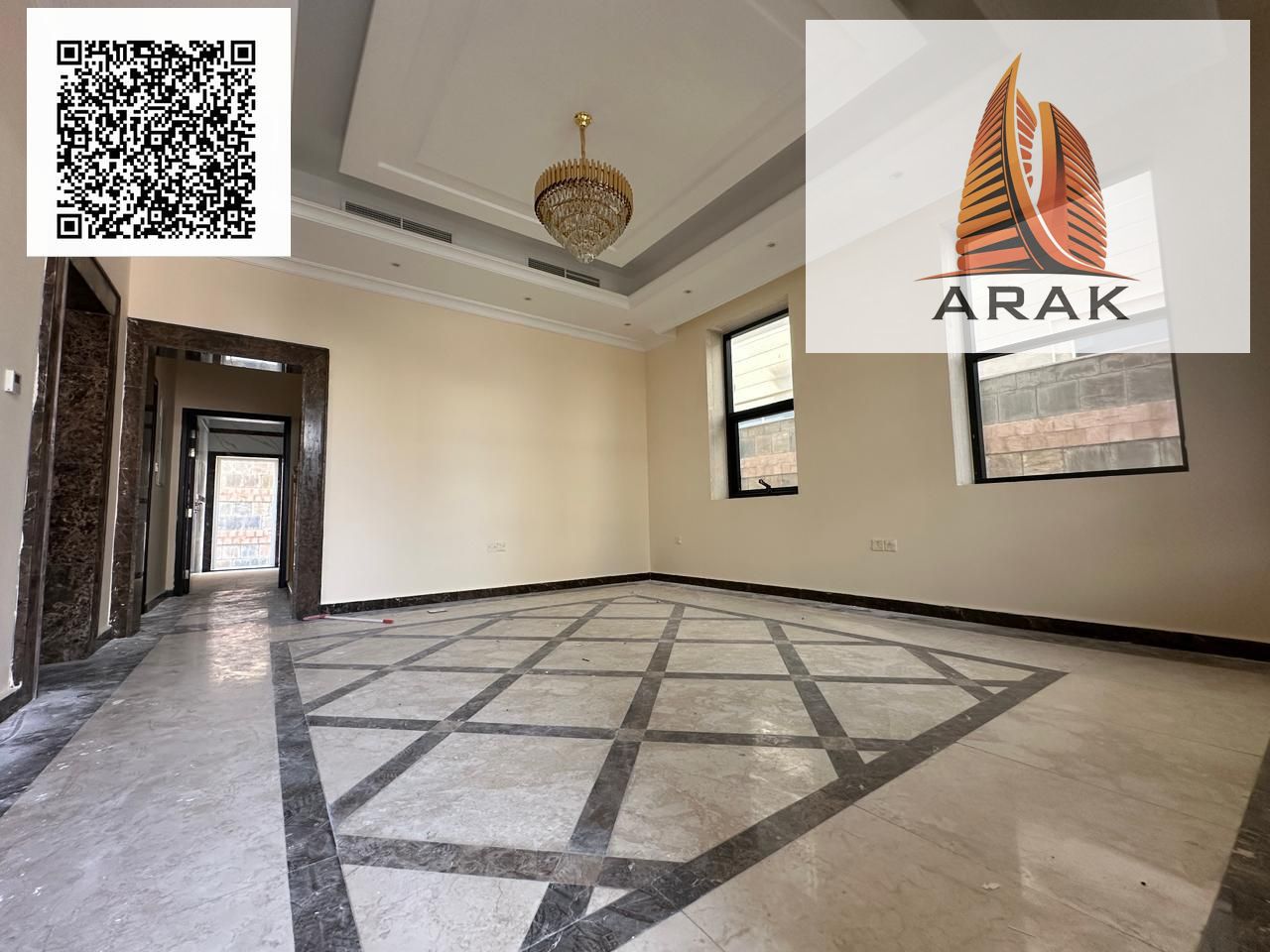 For Rent: Corner Villa in Al Zahya – Ajman Location: Al Zahya Villa layout: Two floors + roof Villa details: 6 master bedrooms Majlis Living hall Mai