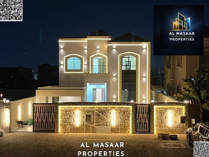 Al Rawda villa, near Sheikh Ammar Street, large area, freehold ownership, includes electricity, water and air conditioning