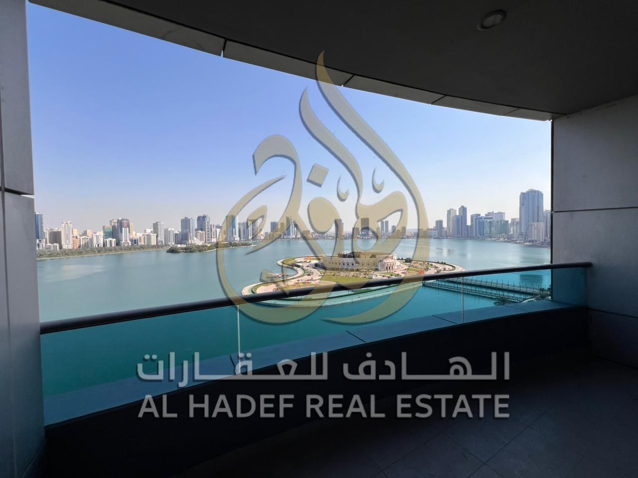 For Rent in Sharjah, Al Majaz 3 4 Bedrooms, Living Room, and Maid's Room Full View of Khalid Lagoon 6 Bathrooms 2 Balconies Full Sea View Free Parki