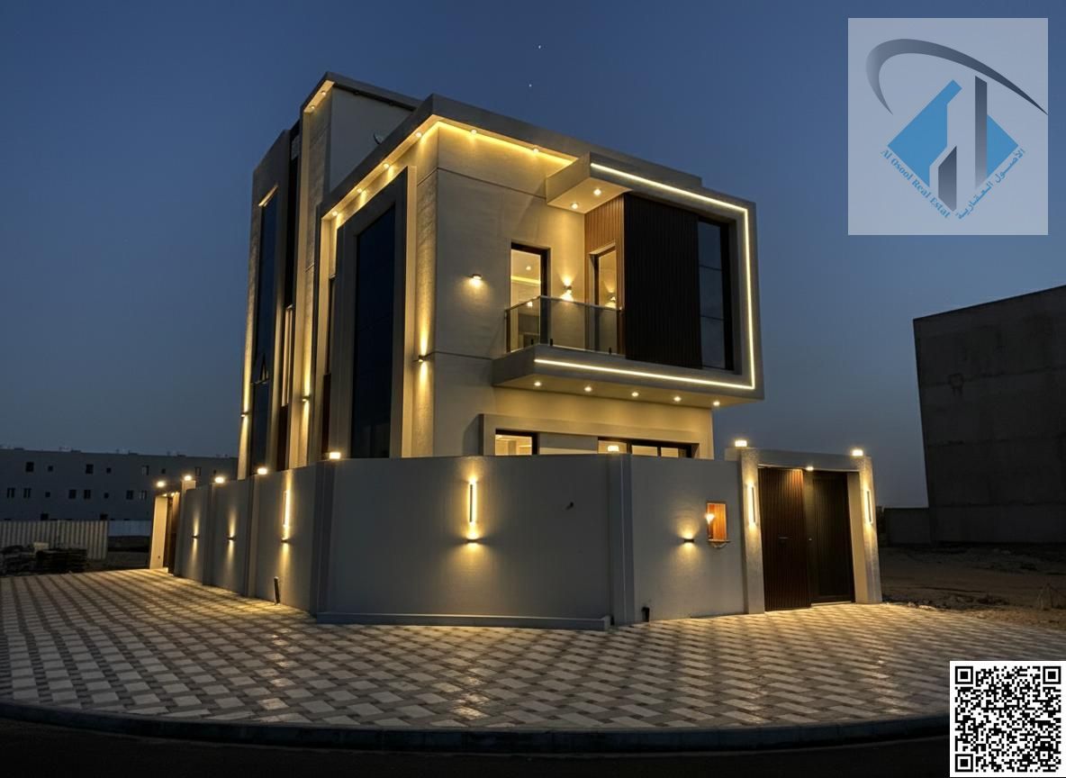 Corner villa with minimal down payment, behind services, close to the mosque, freehold ownership for all nationalities.