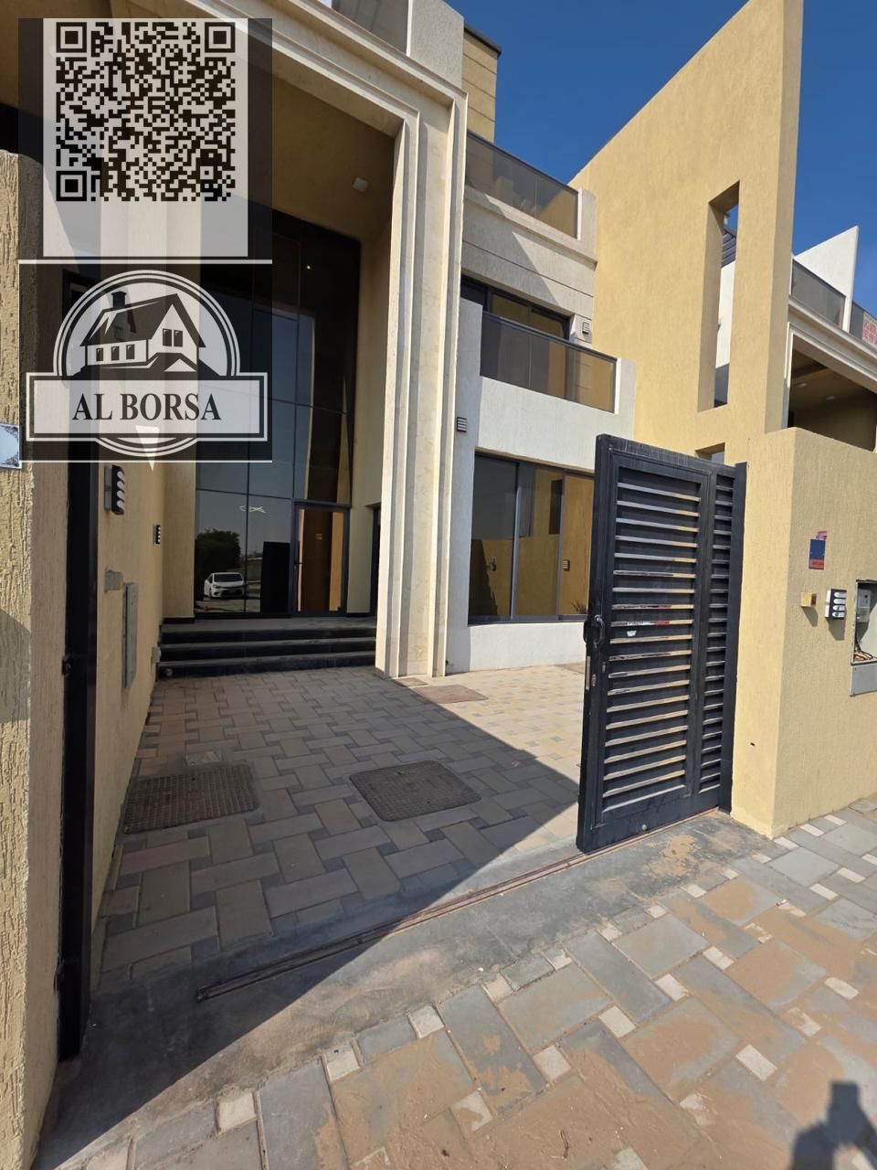 Villa for rent in Al Zahia, main street, 4 bedrooms, majlis, living room and roof, 85,000