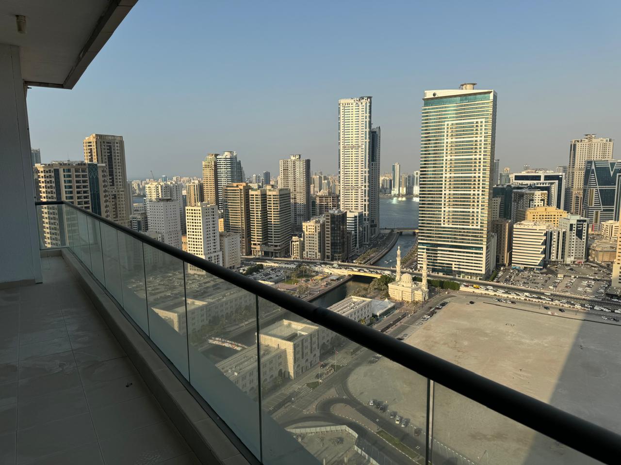 First row on Al Khan Beach | Free air conditioning | Gym and swimming pool | Parking | Open view | Close to Al Qasba | Dubai exit
