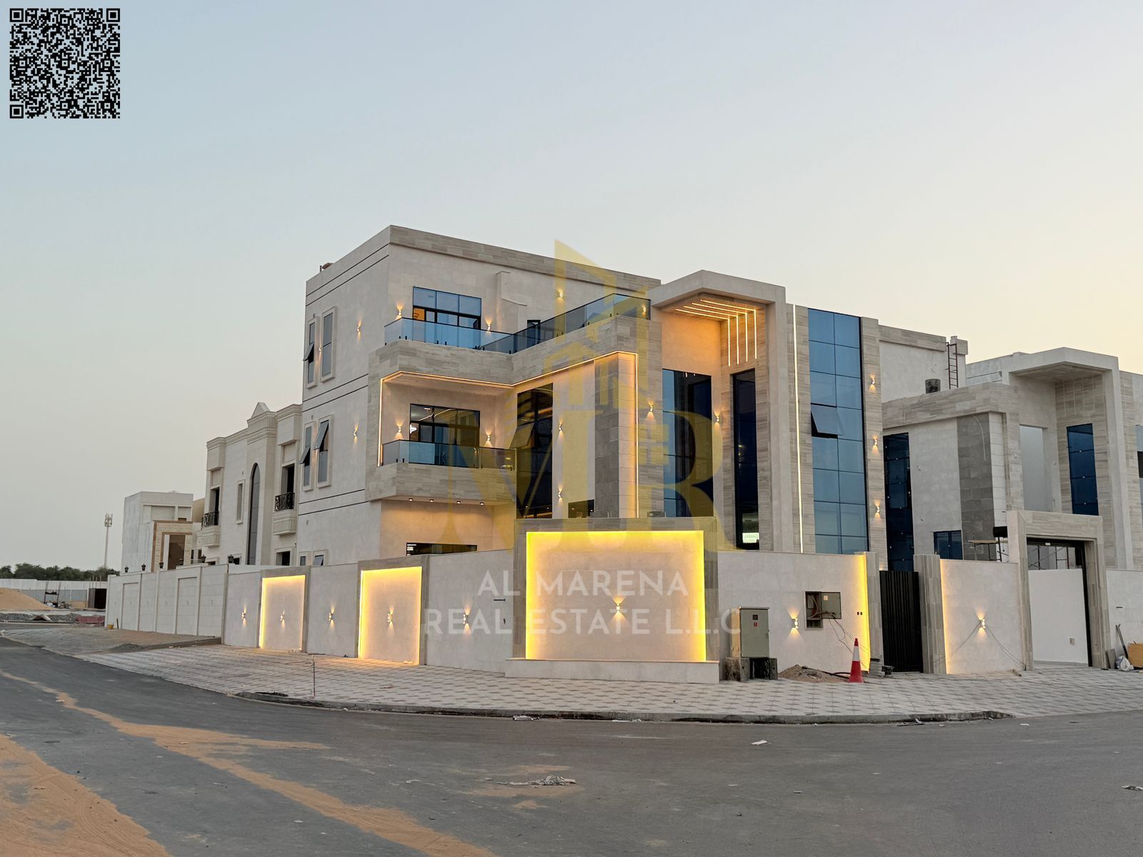 Villa with all registration fees included, on the main street, ready to move in, in the most prestigious area of Ajman. Freehold ownership for all n
