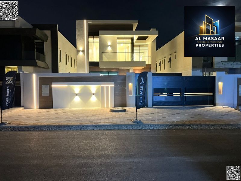 For those seeking luxury, a spacious 5-bedroom villa in Al Muwaihat 1, Ajman, including electricity, water, and air conditioning. Super deluxe finishi