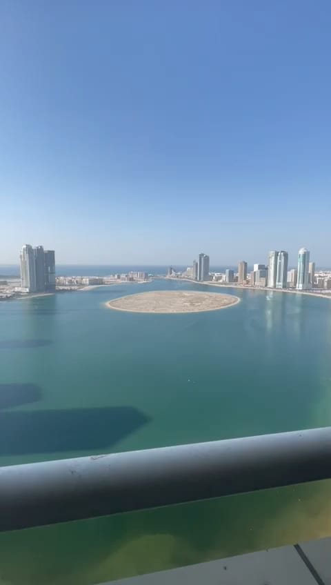1 bedroom with balcony, parking and Mamzer lake full view for sale in Al Waha residence tower ,Sharjah ,Al Majaz