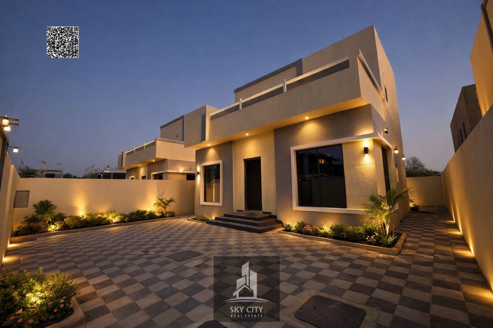 3 bedrooms with garden, registration fees included, near Sheikh Mohammed Bin Zayed Road
