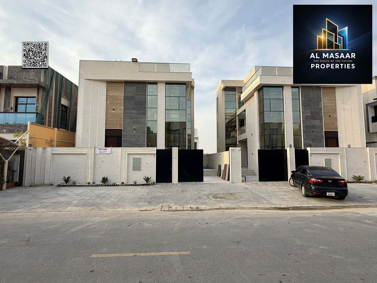 Modern villa in a happy Al Yasmin area with a private pool and rooftop, 7 master bedrooms, personalized finishing, and freehold ownership for all nati