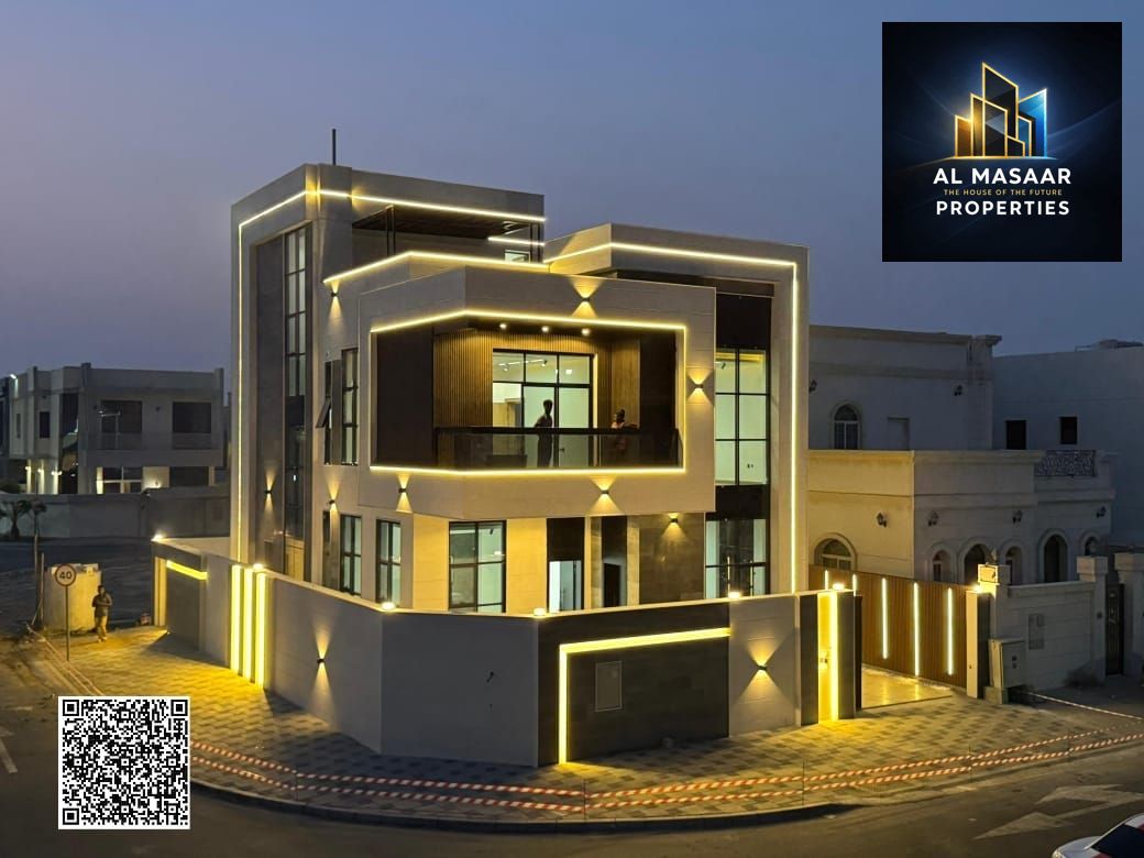 Villa in Al Zahia area, 4 master bedrooms, freehold ownership for all nationalities, 3500 sq ft