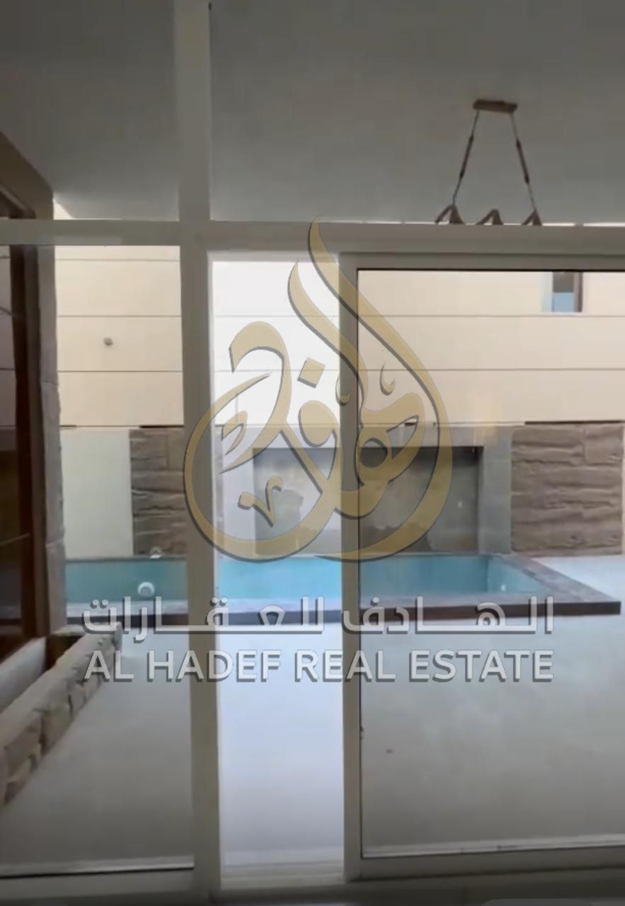 For sale exclusively in Al Alia, Ajman Directly from the owner New villa, modern design Stone cladding Luxurious, super deluxe finishing Modern décor