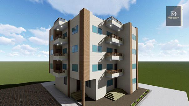 For sale in Sharjah Muwaileh Commercial Area, residential/commercial building, 10,333 sq ft, on 3 streets (main street)