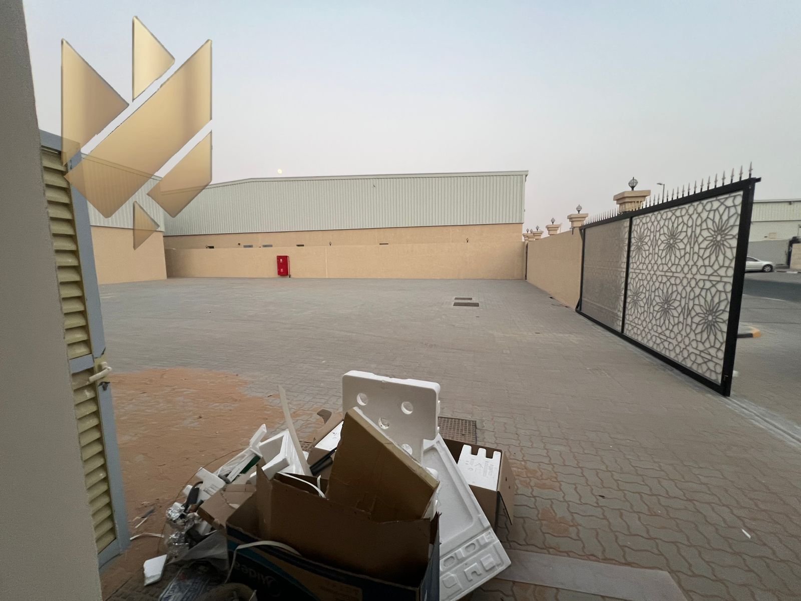 Industrial Yard for Rent in Al Sajaa – 24,500 Sq. Ft. , with Warehouse, Offices, Showroom, and 183 kW Power - Fully Equipped Civil Defense Room