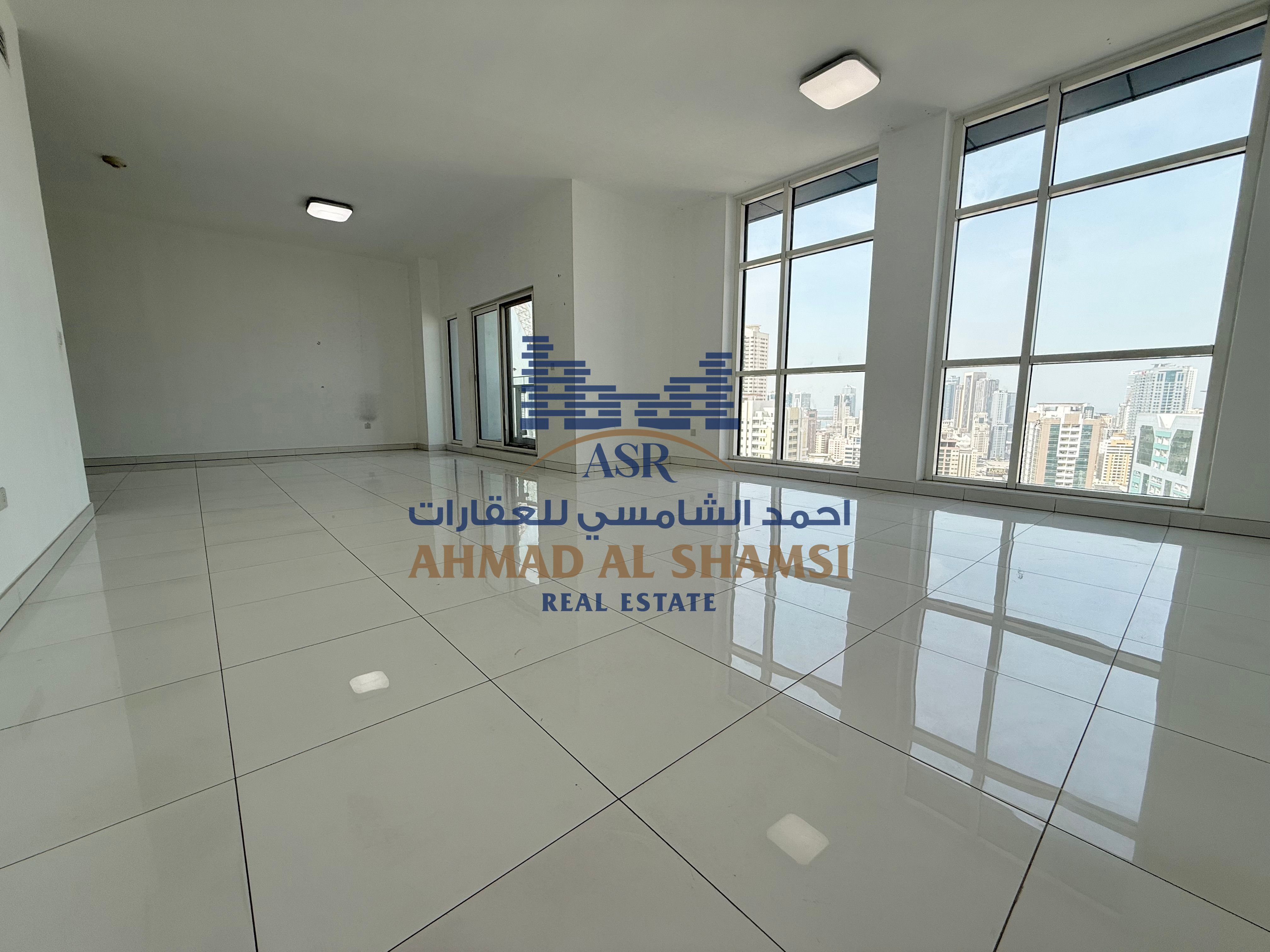 Specious 3 bhk apartment || with 2 parking + MaidRoom + wardrobe + Balcony || Gym and pool kids play area || On Dubai Sharjha border