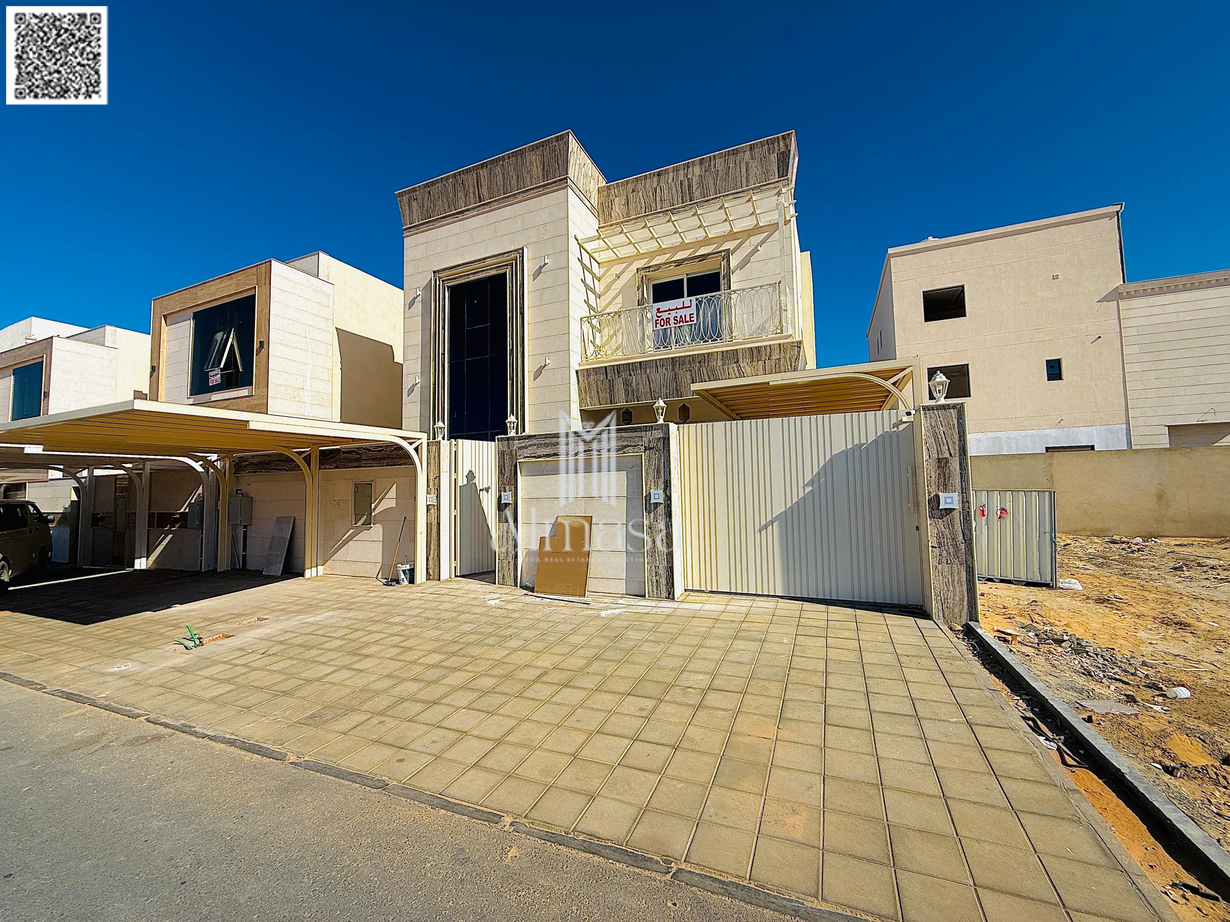 Villa for sale in Al Zahya, one of Ajman’s modern and well-developed residential areas, known for its organized layout and peaceful family