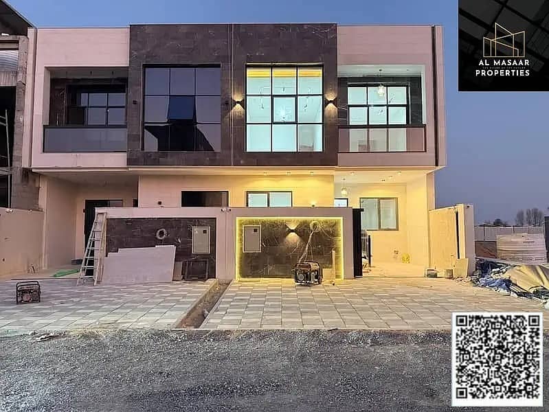 Villa with all registration and ownership fees included, on the main street, ready to move in, in one of the most prestigious areas of Ajman, freehold