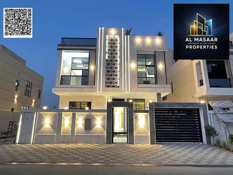 Villa with all registration and ownership fees included, ready to move in, in one of Ajman's most prestigious areas, freehold ownership.