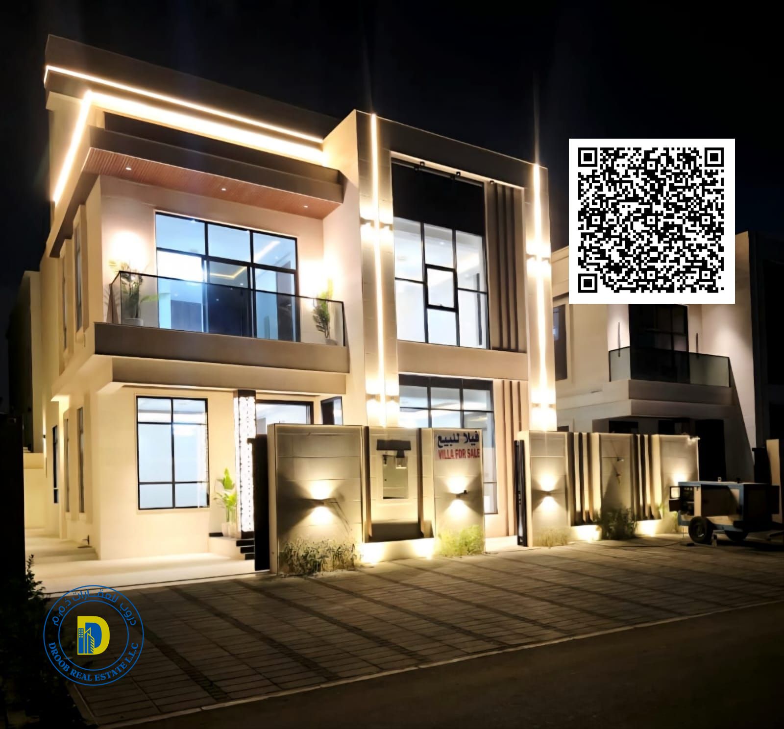 Freehold ownership for all nationalities. A stunning 6-bedroom villa in Al-Haliou 2 with a rooftop terrace. Includes electricity, water A C