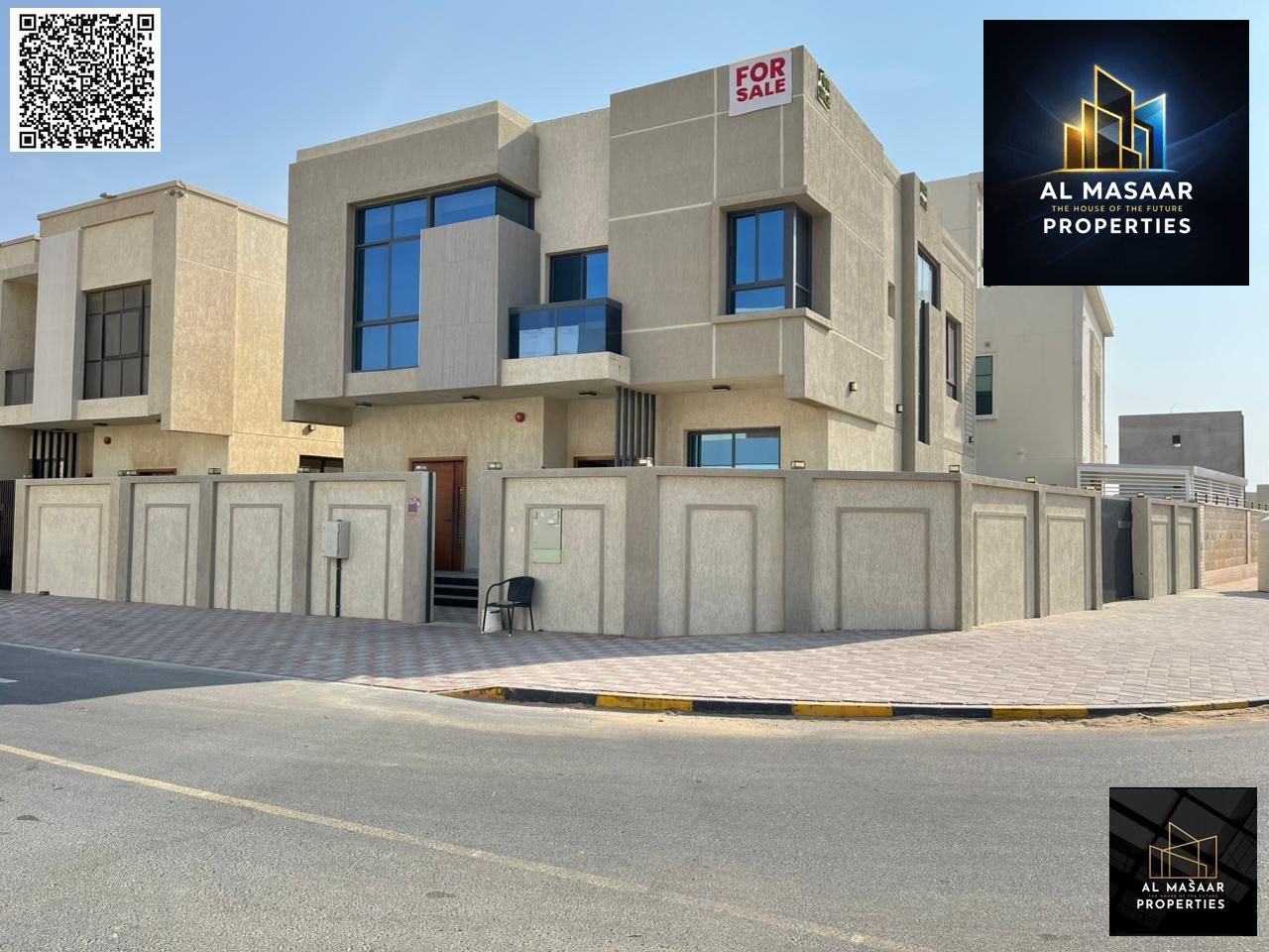 Villa for sale in a location near the mosque, including air conditioning, electricity, and water - very spacious interior layouts