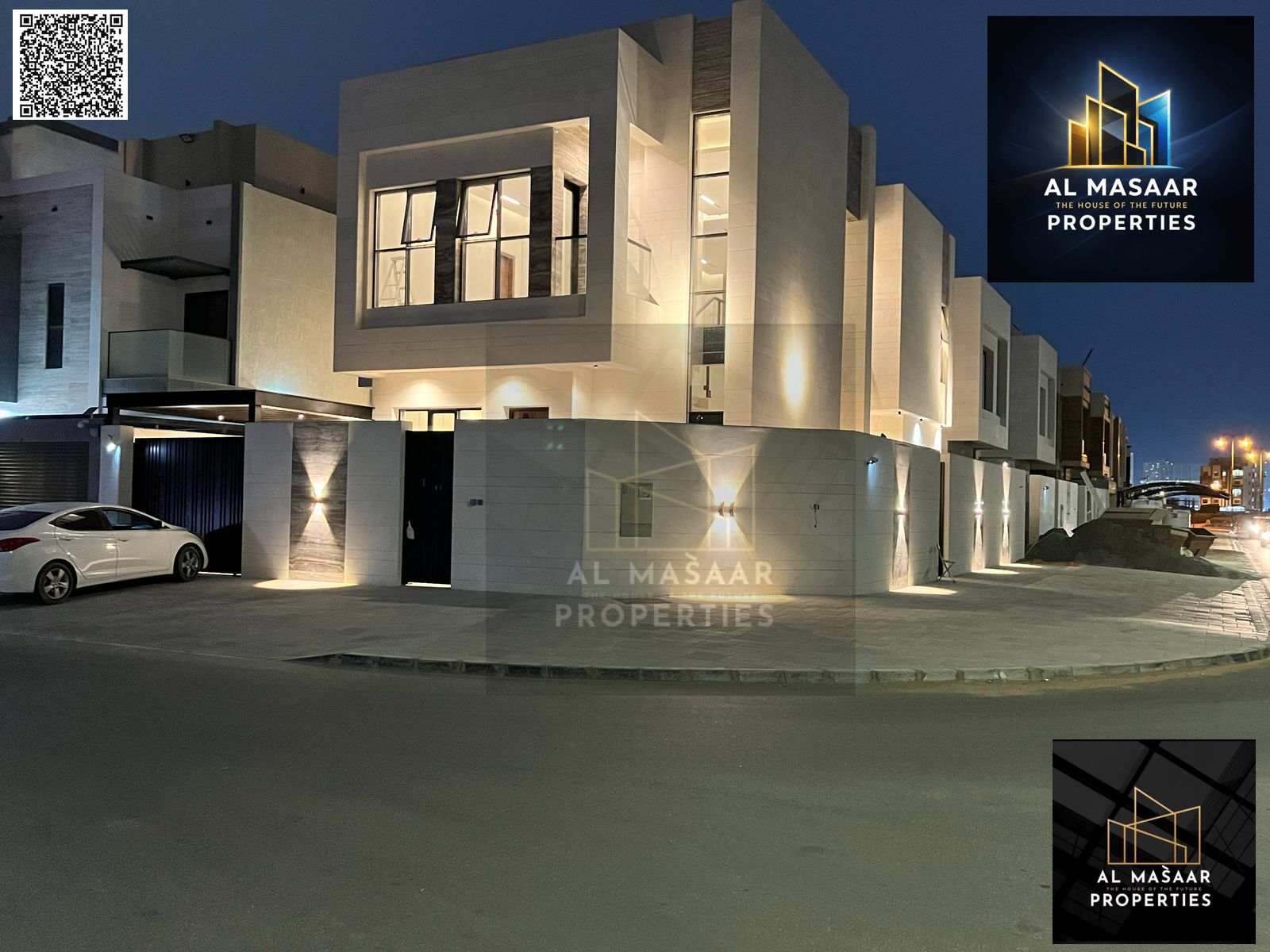 Luxury corner villa with 5 master bedrooms for sale in Al Yasmin neighborhood | Ready to move in | 3500 sq ft