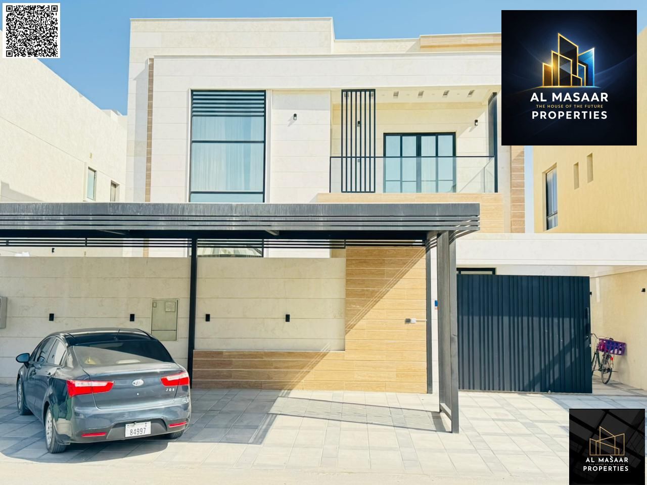 A ready-to-move-in villa with excellent specifications, a quiet location close to all services in Al Yasmin, including water, electricity, and air con