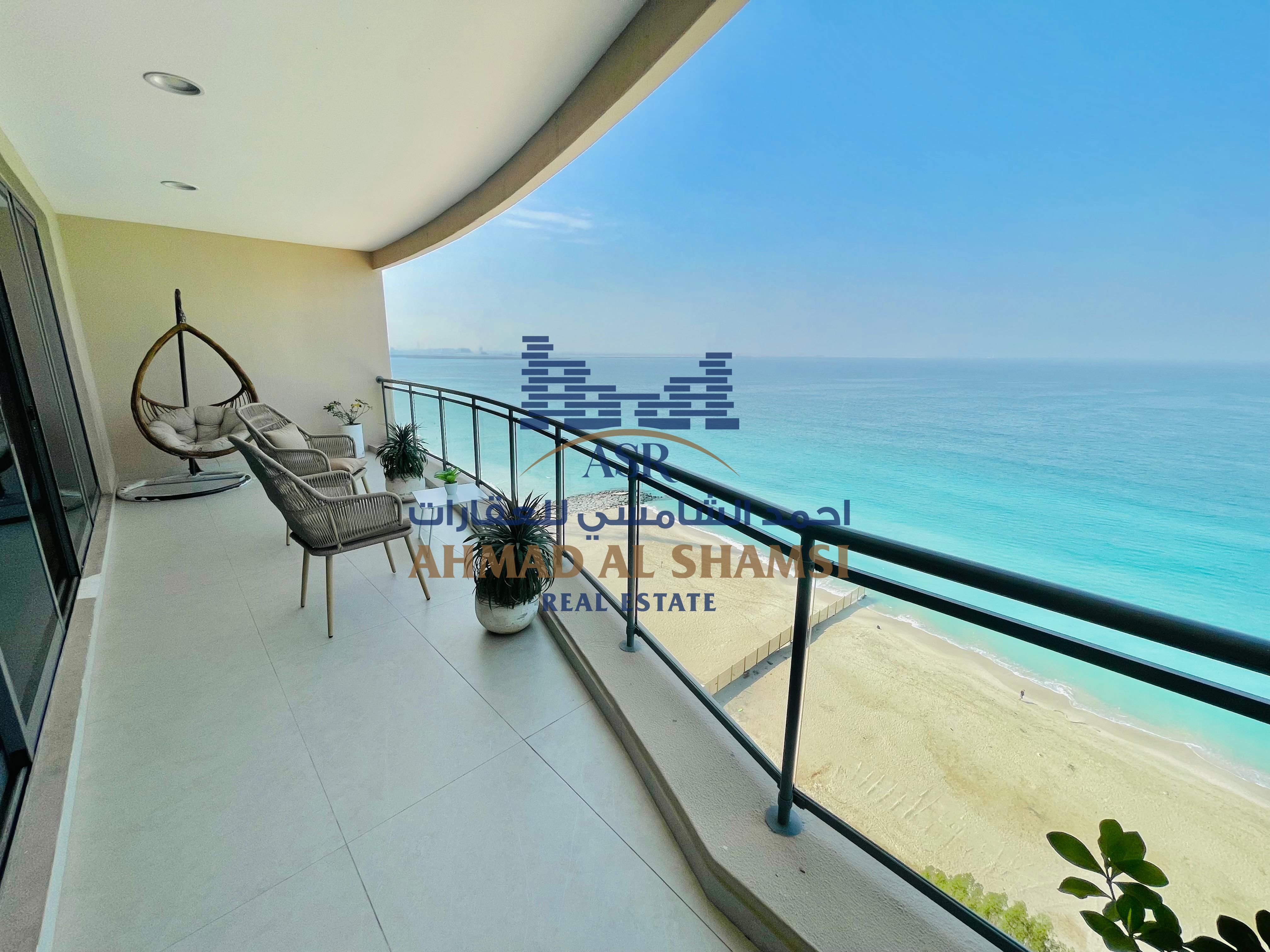Ultra Luxurious Fully Furnished 3BR || Beach Front || Chiller Free || Private Beach || 2 Car Parkings || All Amenities