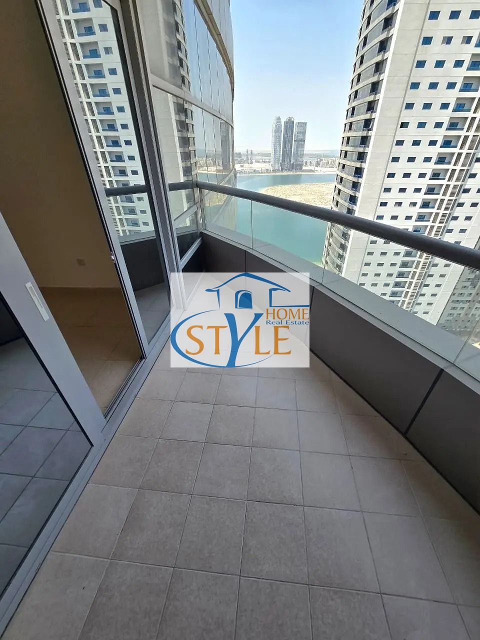 An apartment in Al Khan featuring a direct view of Al Khan Lake and another view of Al Qasba Canal.