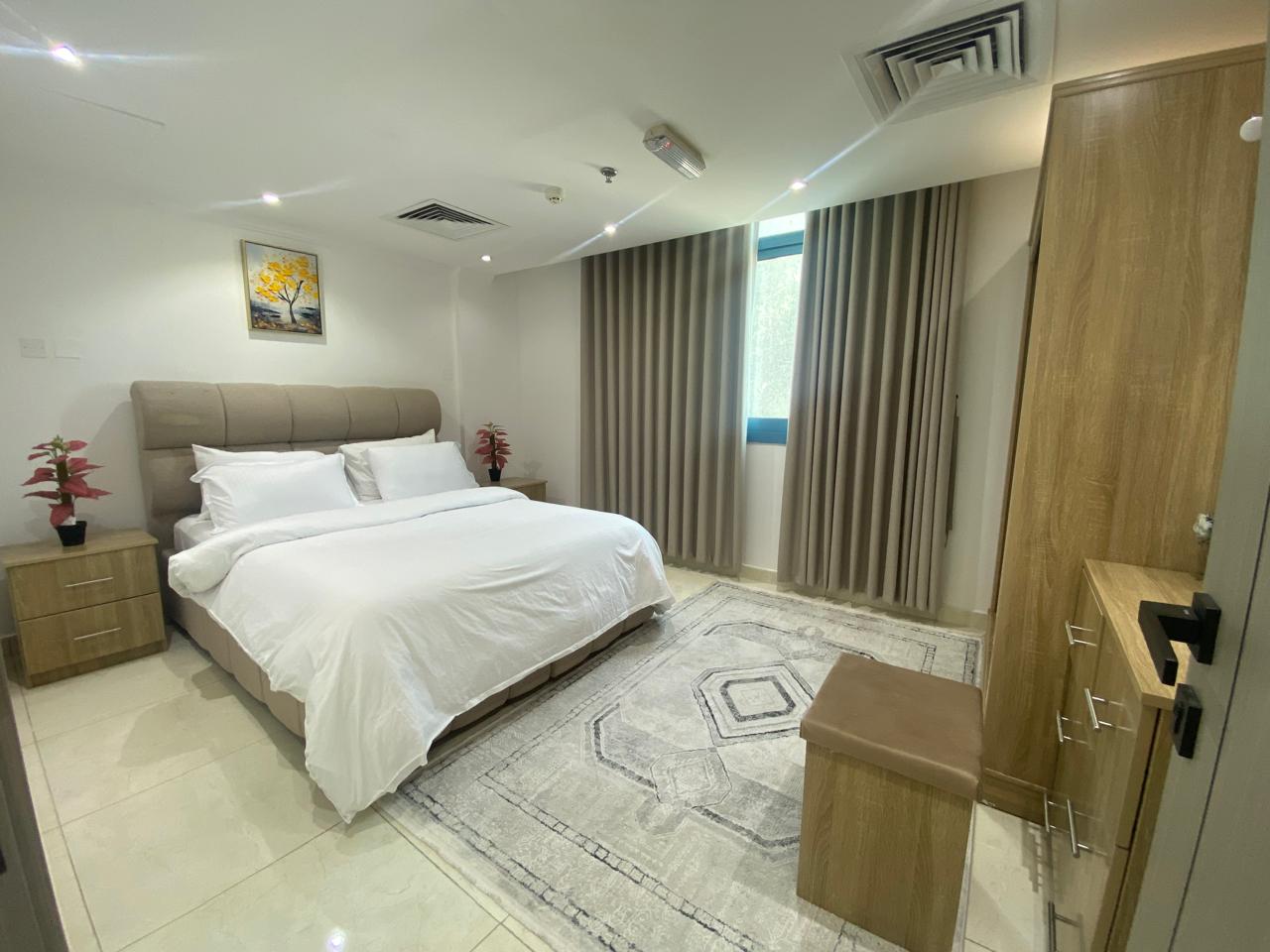 Furnished One Bedroom Hall for Rent Ajman Corniche Very Elegant Furniture Prime Location Stunning View