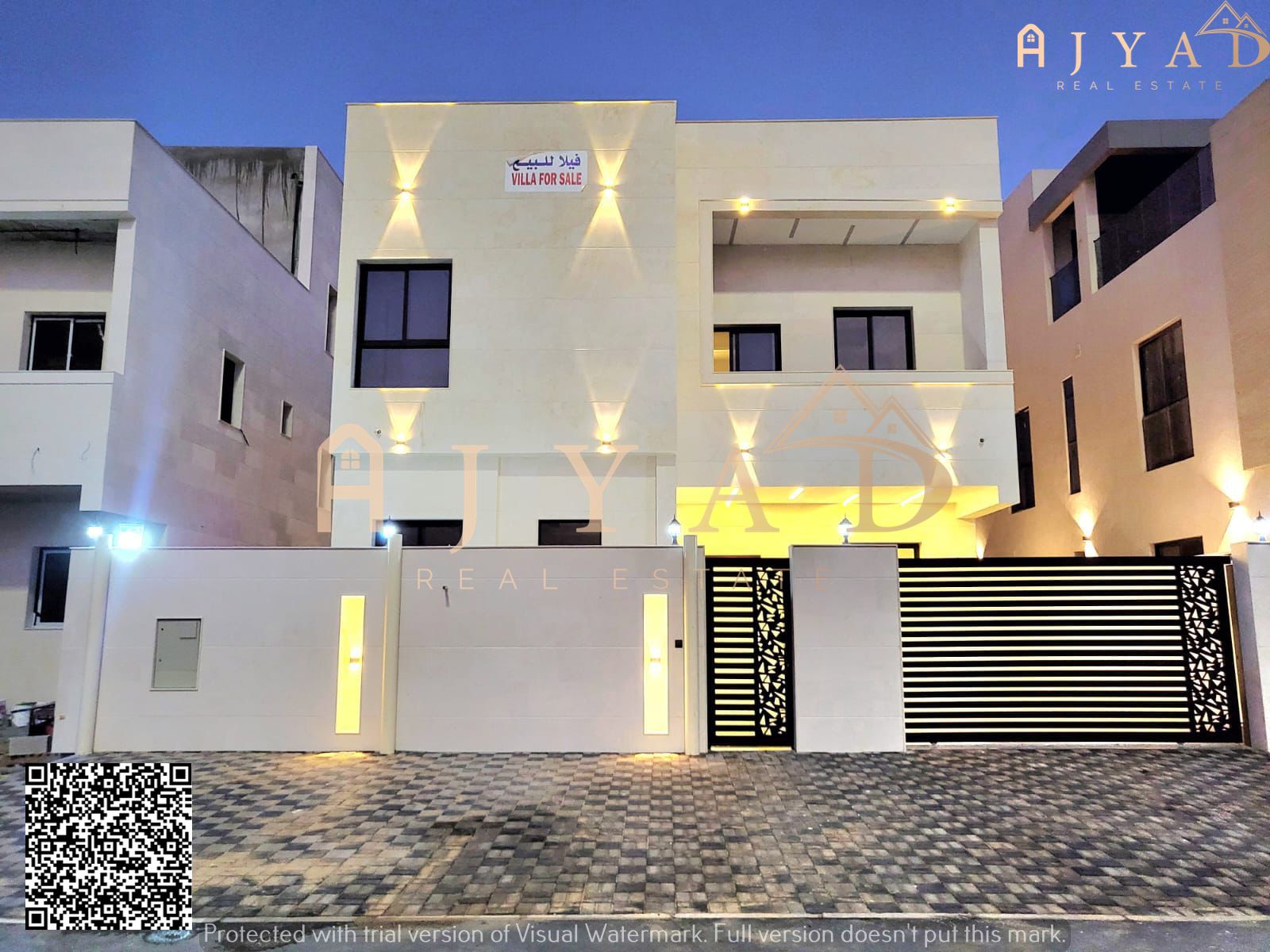 Luxury Villa for Sale in Al Bahia | 6 Master Bedrooms | Stone Facade | Facing Garden & Mosque | AED 2,100,000
