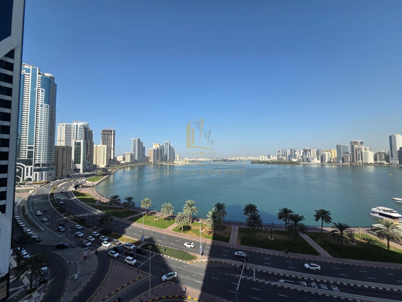 For Sale: 3-Bedroom Apartment with Front Sea View in Corniche Tower, Al Majaz 2
