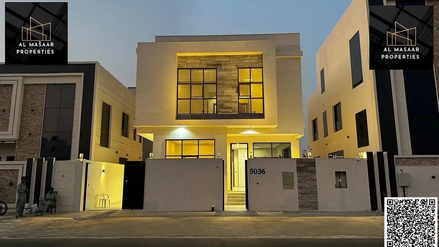 Luxury villa for sale in Al Yasmin, Ajman. Elegant design and prime location in Ajman. Modern design, high-quality finishes, negotiable price, and ban