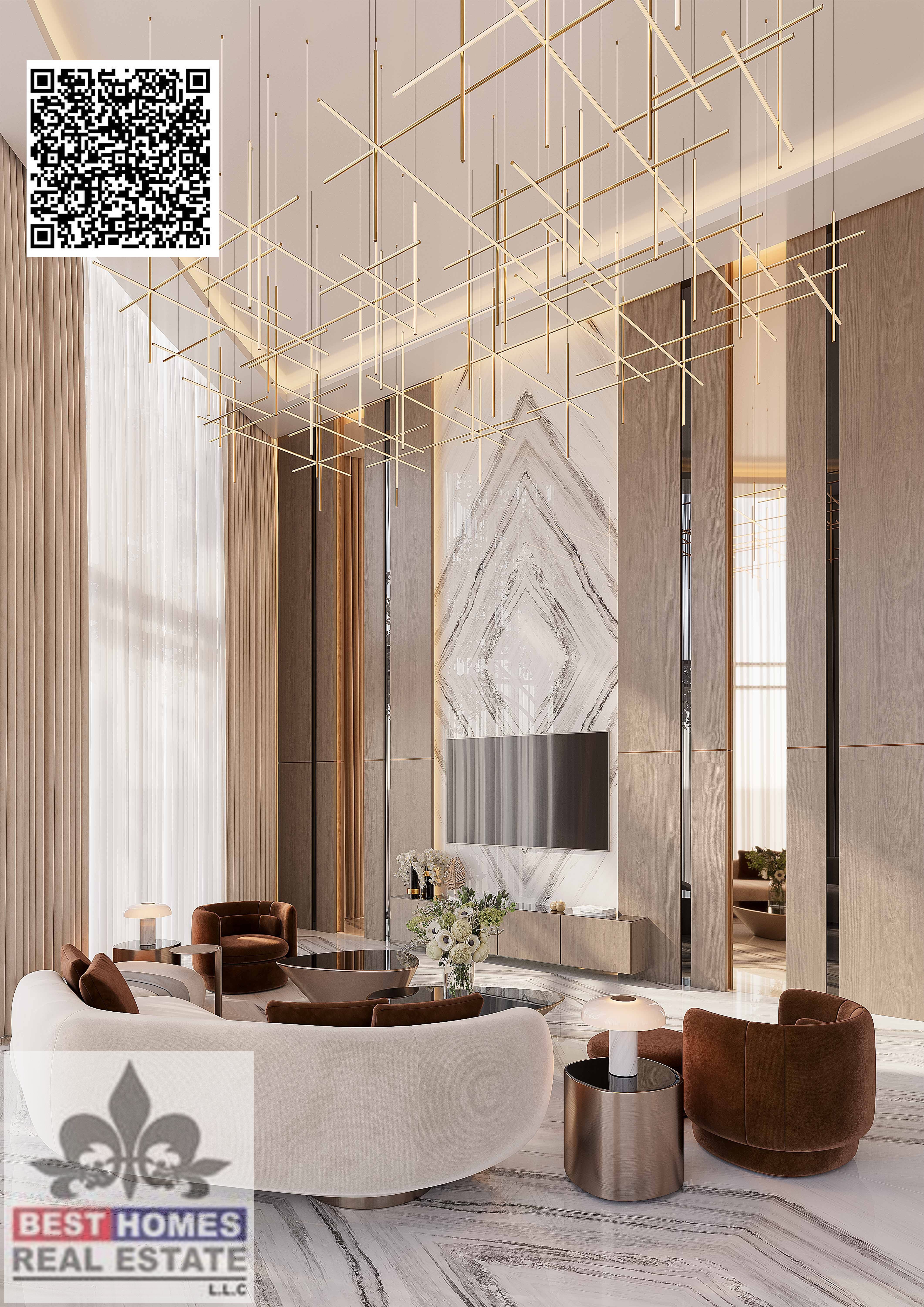 Furnished large 3 BHK for sale with lagoon in Ajman Tiger downtown