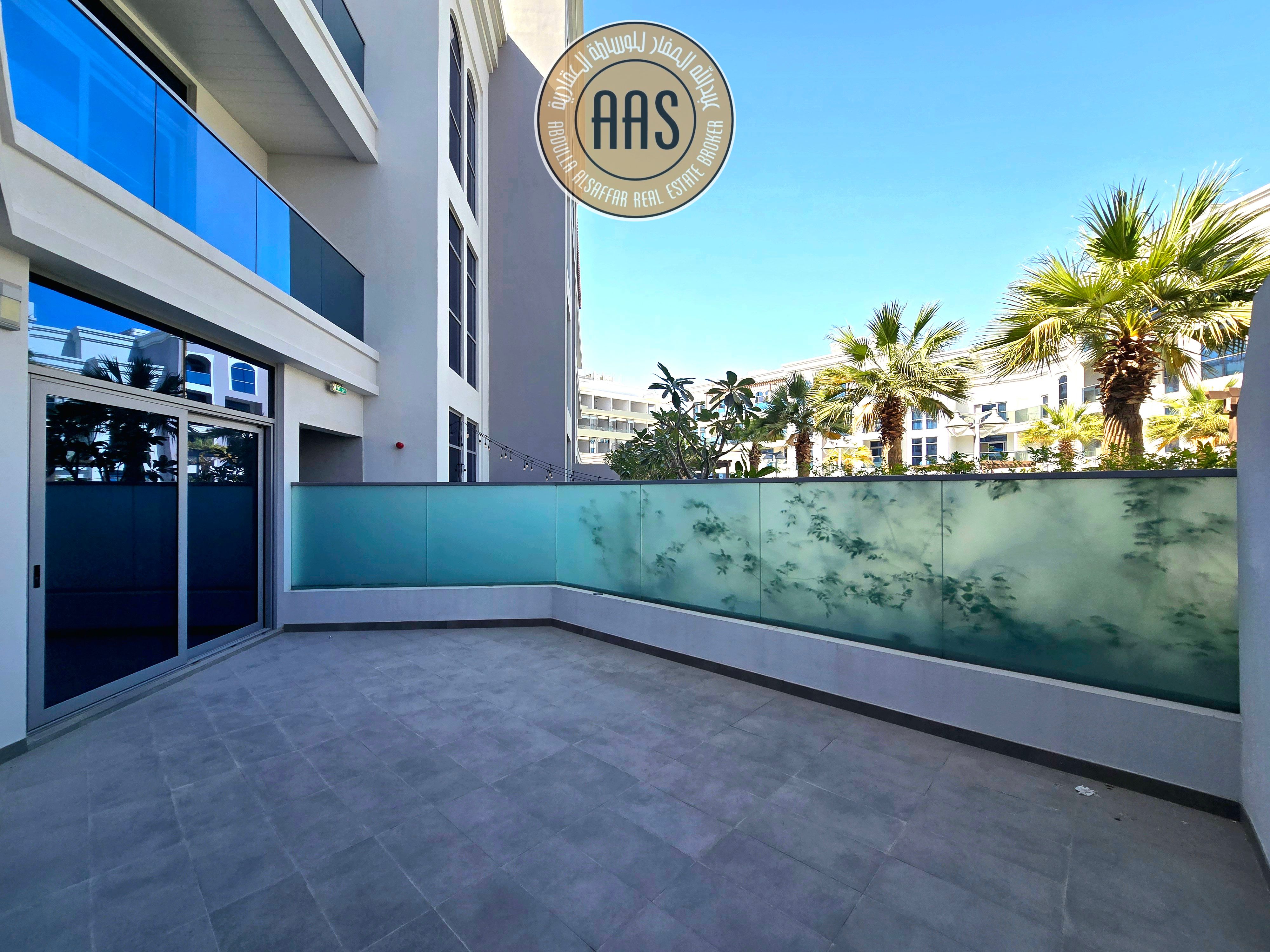 1bhk luxury apartment with private terrace garden and pool view