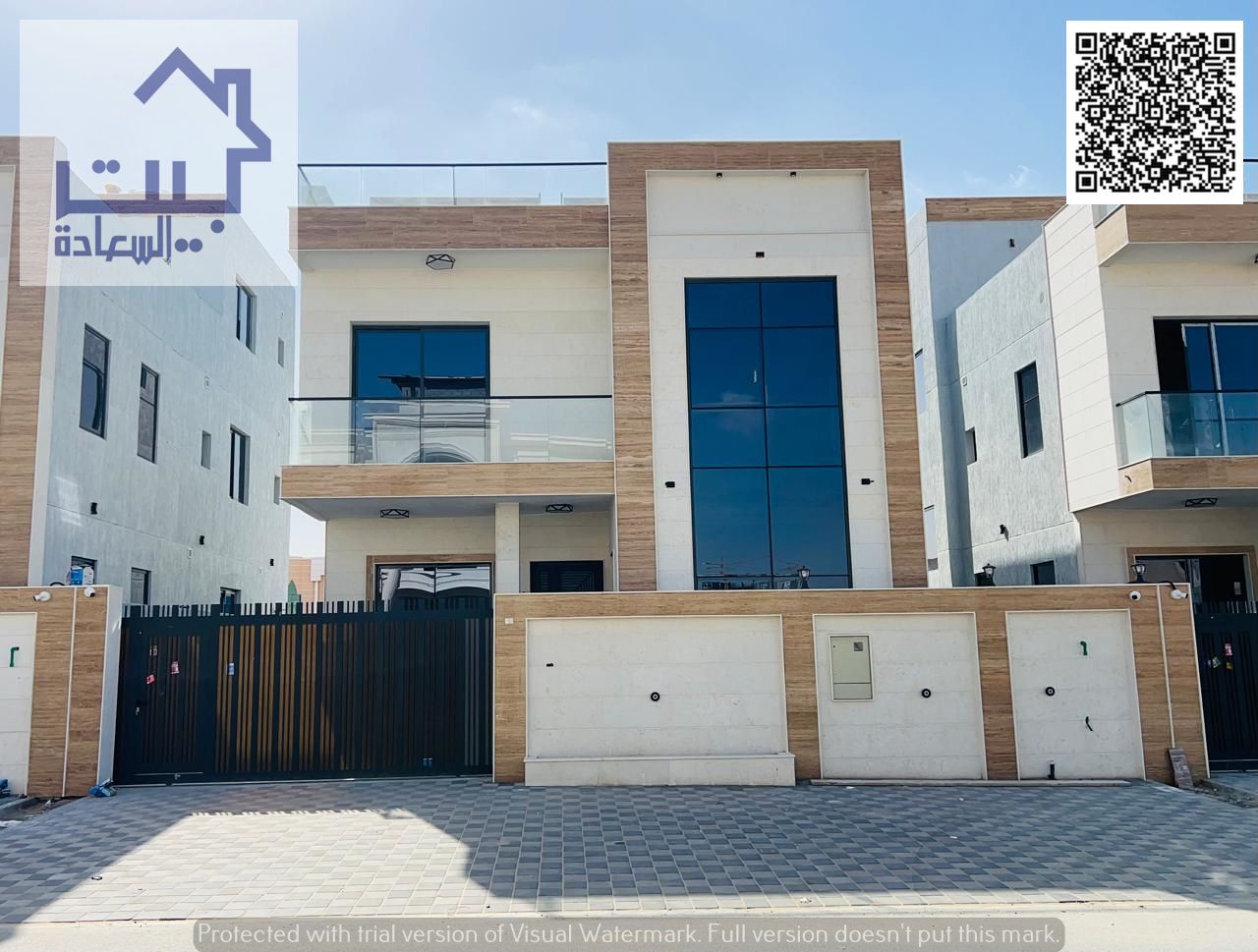 Your dream villa: two floors plus a rooftop terrace, fully stone-clad with excellent finishes, at an attractive price next to Al Hamidiya Park, very c