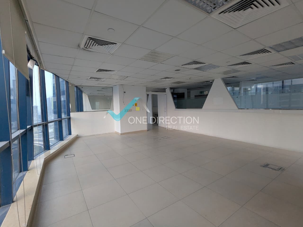 Two Merged Offices | Unfurnished | With Partitions | Spacious Layout