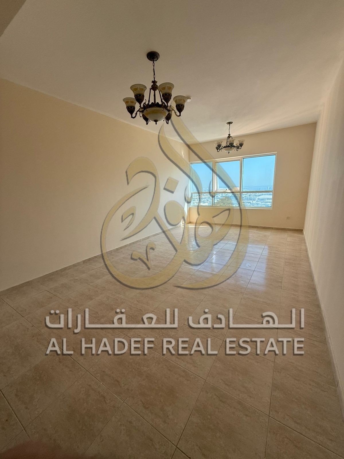 Annual apartment for rent in Al Taawun, 3 bedrooms and hall, landlord-paid AC, free gym and swimming pool, free parking, 4 or 6 cheques, cash deposit.