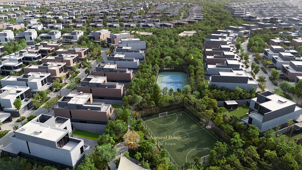 Your Private Lagoon: 3-Bedroom Townhouse Steps from Masaar’s Swimmable Forest Waterfall.