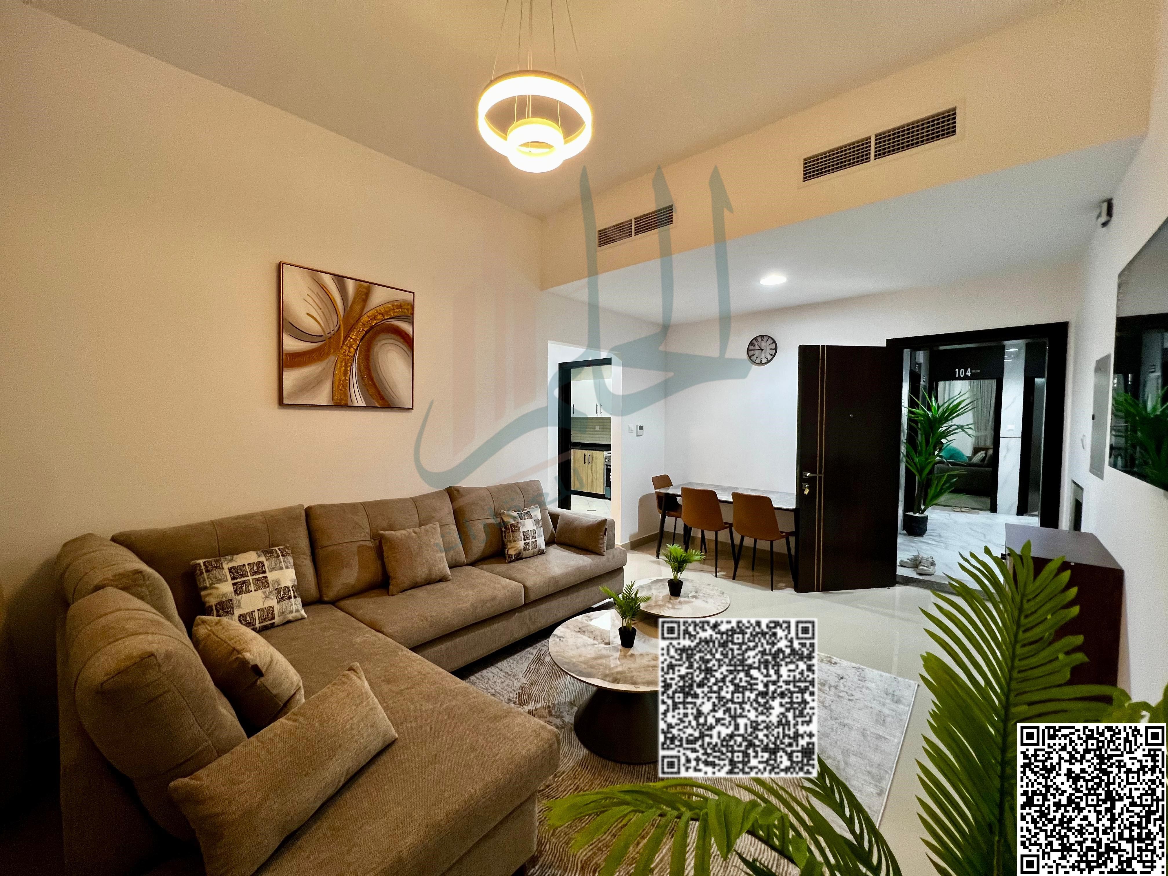 Furnished apartment for rent: one bedroom, living room, two bathrooms, and a balcony with a stunning view – VIP furnishings | Upscale accommodation at