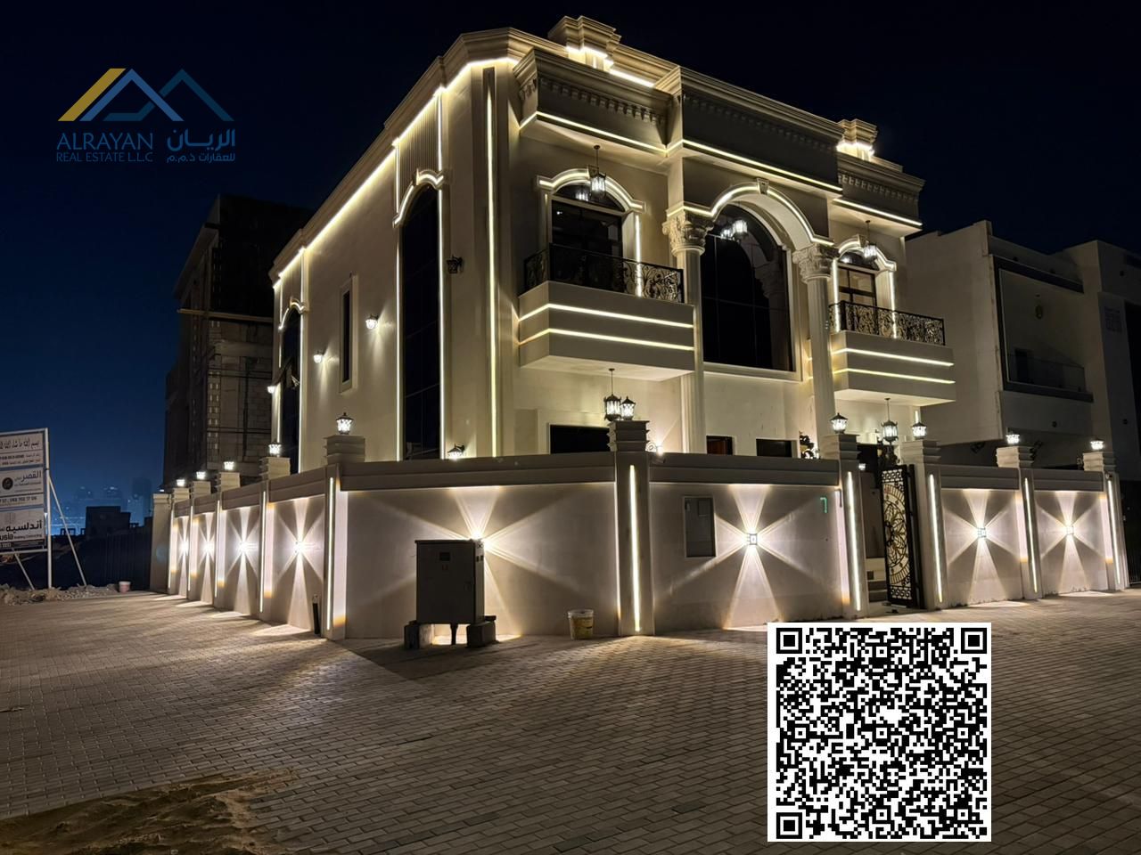 Corner lot with two street frontages, strategic location near all services, prime location, villa including registration and ownership fees