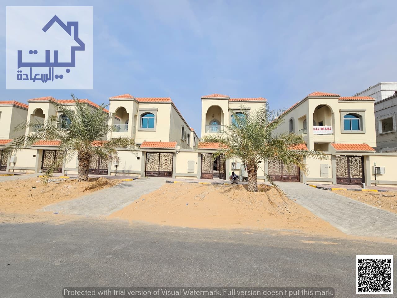 Classic villa for rent in Al Helio 2, Ajman – First occupant, 4 master bedrooms, internal courtyard, on main street, near Sheikh Mohammed Bin Zayed Ro