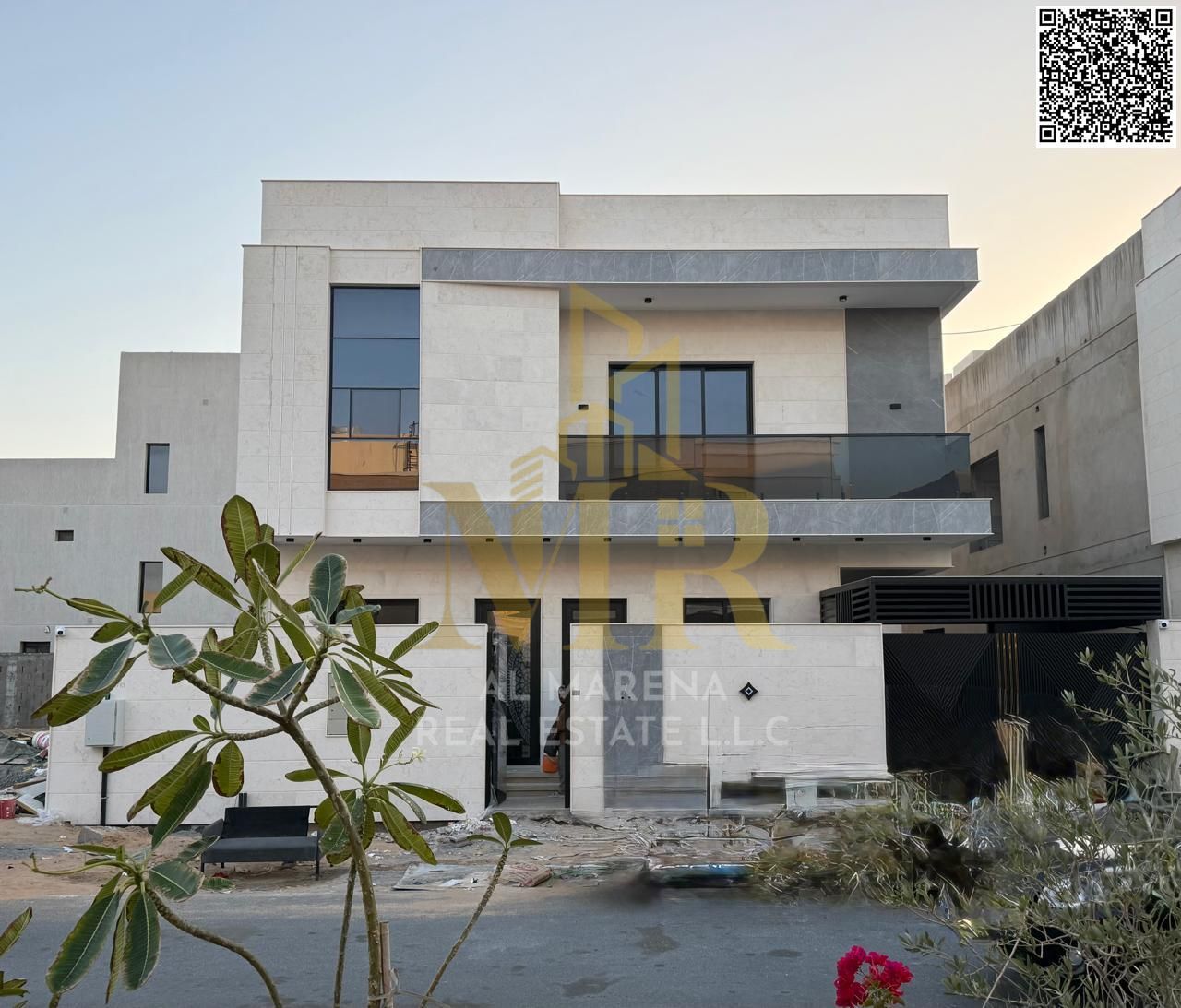 Luxury villa for sale in Al Zahia – modern design, 6 master bedrooms, two floors and a roof, all services included