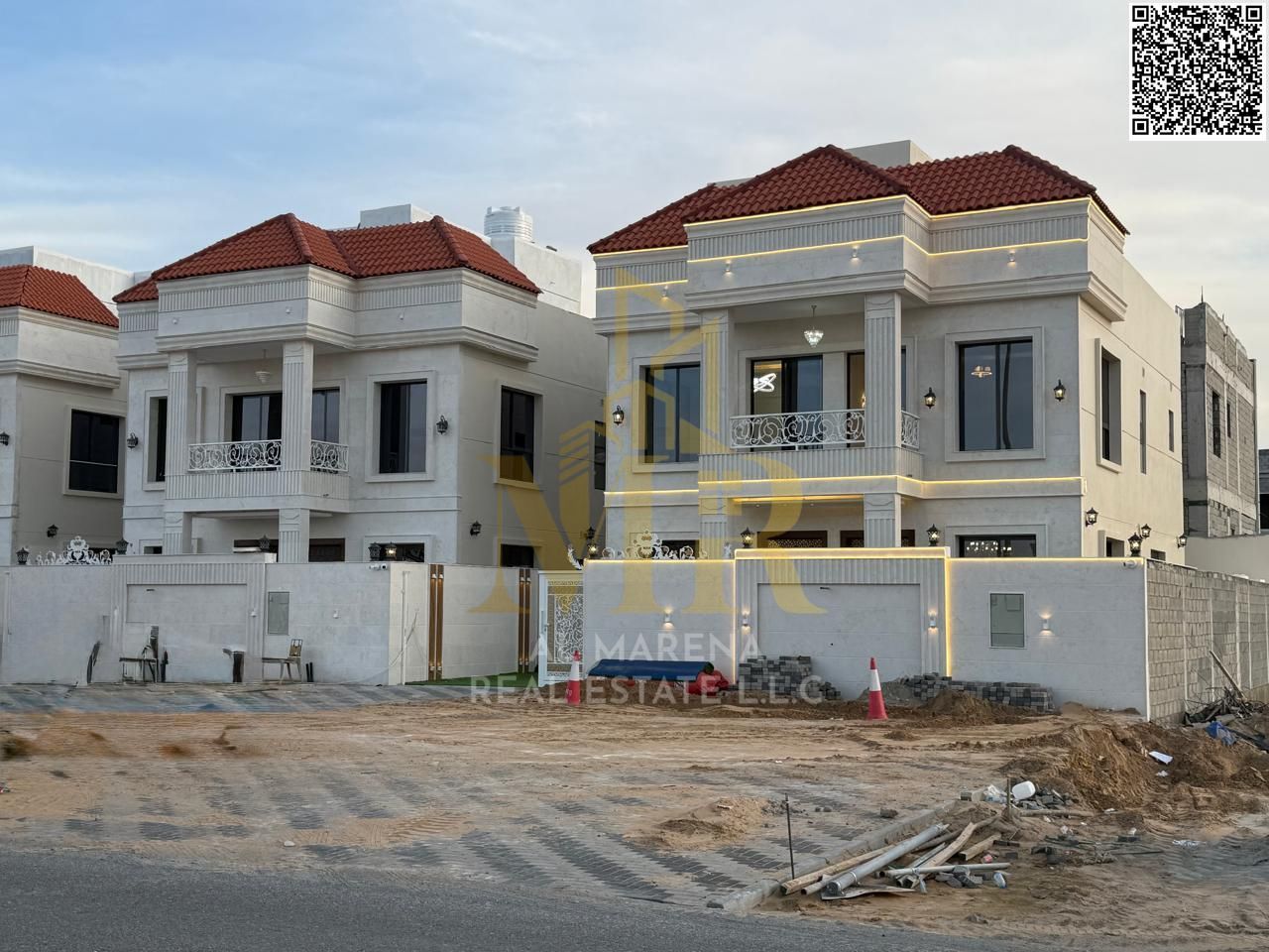 Villa for sale in Al-Haliyo 1 – large setback, 5 master bedrooms, modern design, fees included