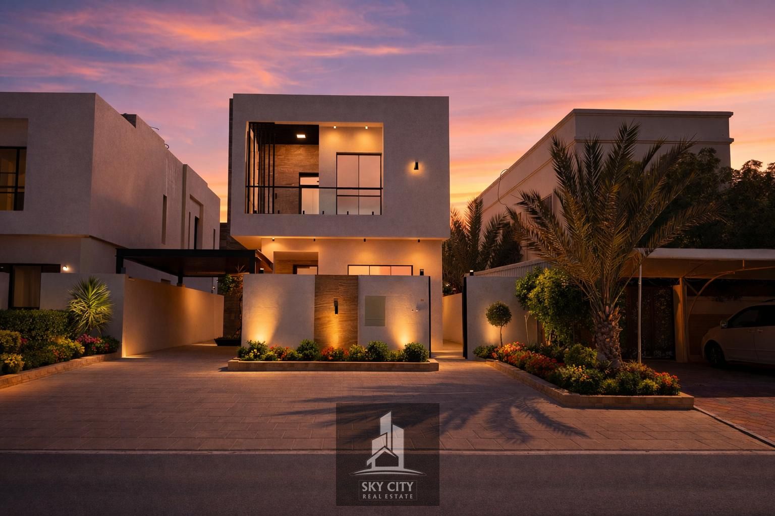 Modern villa for sale in a prime location directly opposite the mosque and Sheikh Ammar Street, near Ajman Academy and Saif & Mark Mall.